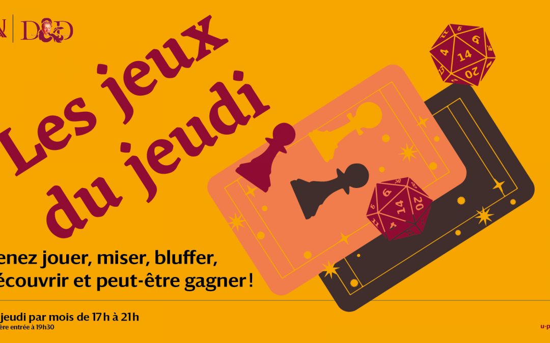 Nouvelle soirée jeux à la bibliothèque des Grands Moulins le 25 mai !