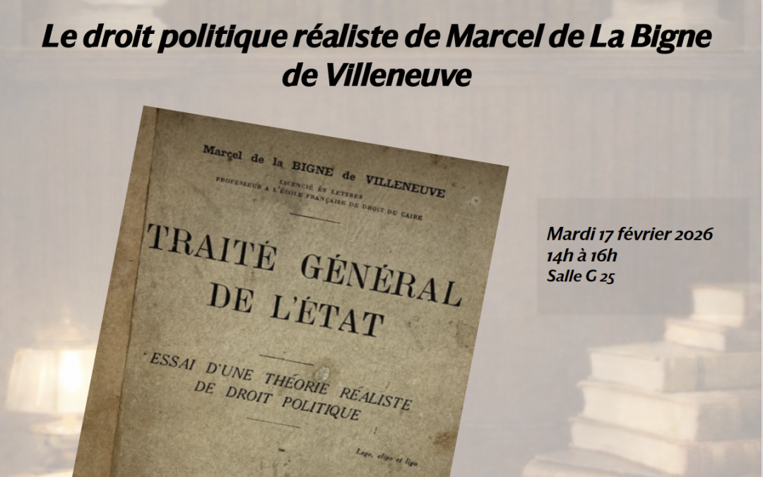Séminaire consacré aux grandes doctrines et controverses du droit public