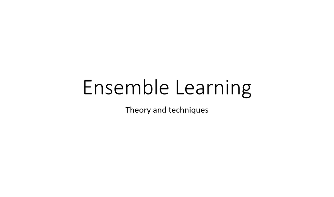 Foula Vagena – Ensemble Learning: Theory and Techniques