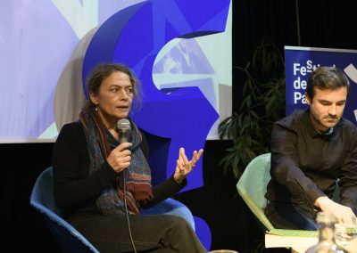 Hélène Tordjman et Vincent Mignerot à la Bellevilloise - Croissance verte = imposture ©Frédéric Poletti-1