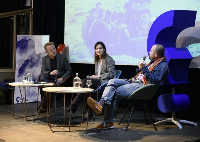 Loïc Mangin, Marie-Caroline Saglio-Yatzimirsky et Cris Beauchemin - Migrations, le grand enjeu du futur ©Frédéric Poletti-2