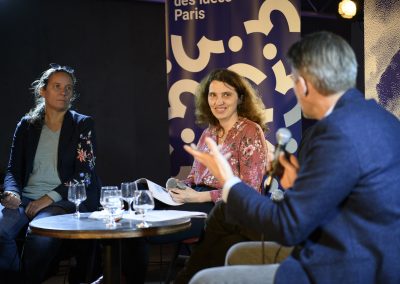 Nathalie Gallet, Ioana Manolescu et Grégoire Borst à la Bellevilloise - #NousSachons - le futur de l'information en péril ? ©Frédéric Poletti-3