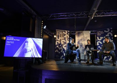 Robert Barouki, Hugo Jalinière et Frédéric Pierru à la Bellevilloise - La santé, boussole du futur ©Frédéric Poletti - 1