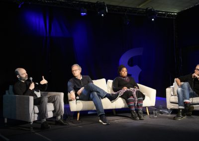 Roland Lehoucq, Ariel Kyrou, Ketty Steward et Christophe Carron à Ground Control - La science-fiction nous fait-elle redouter le futur ? © Frédéric Poletti-1