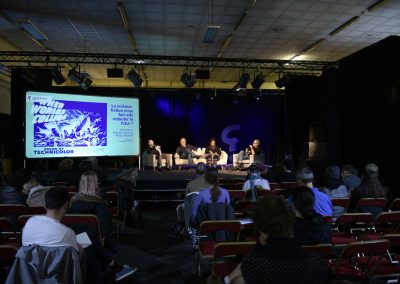 Roland Lehoucq, Ariel Kyrou, Ketty Steward et Christophe Carron à Ground Control - La science-fiction nous fait-elle redouter le futur ? © Frédéric Poletti-2