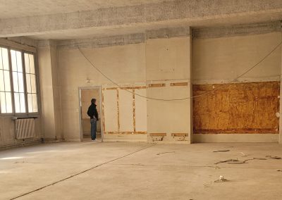 Avant travaux - plateau du rez-de-chaussée où seront nstallés des bureaux